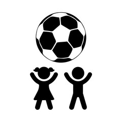 a child playing football, football icon