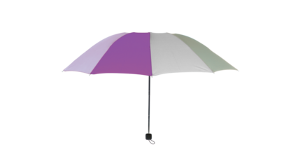 Colorful Opened Umbrella Light Purple on Transparent Background