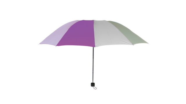 Colorful Opened Umbrella Light Purple on Transparent Background