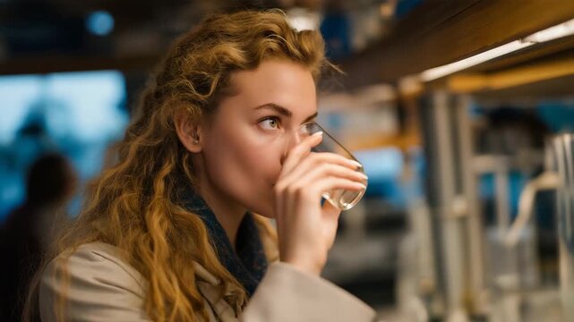 Environmental engineer testing biofilters and water purification systems in a modern wastewater treatment plant &mdash; representing sustainable filtration technology, urban water safety, and
