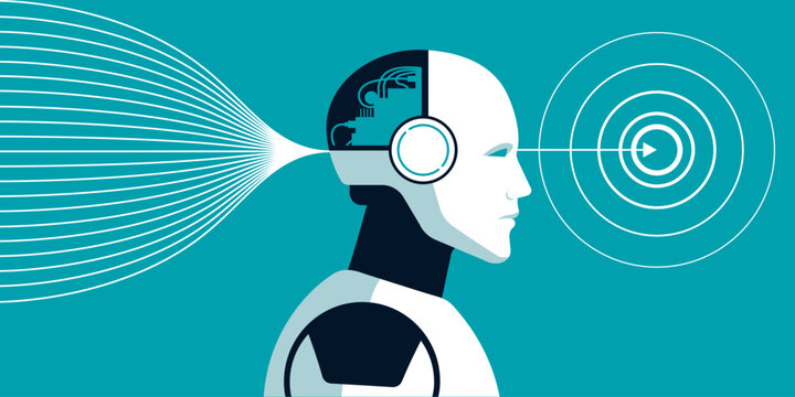 AI robot trained on datasets and generating new data