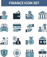Business thin line icons. Finance icons set. Business Finance icon collection
