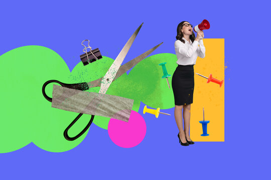 Collage of funny business person relax coffee retro computer keyboard keys text programming code in work concept