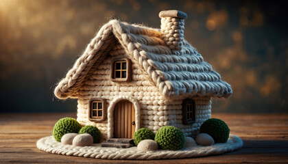 Cozy Crocheted Yarn Cottage
