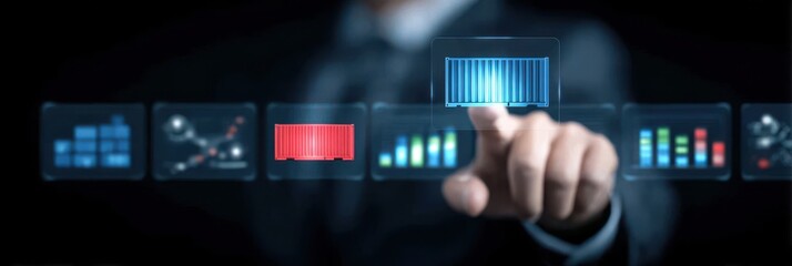 Fototapeta premium A virtual analytics nexus where review tuning elevates logistics strategies and resources method as organization consistency drives sales direction and intensifies value across operation
