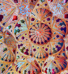 The dome of Music Hall of Ali Qapu palace, Isfahan, Iran