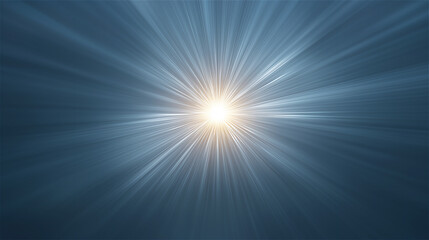 Obraz premium Abstract radiant light burst with bright center and dynamic blue rays, symbolizing energy, speed, technology and futuristic concept.