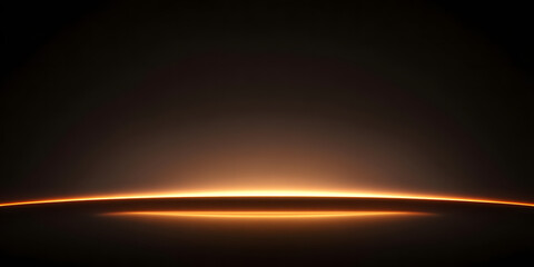 Abstract futuristic glowing orange light ring on dark background symbolizing technology and innovation with sleek modern design