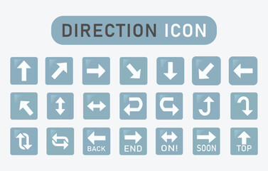 Arrow icon set. Cursor. Collection different arrow signs. Blue arrows icons set. Arrow icon collection. Large Blue arrow icon vector set. Blue icon collection.