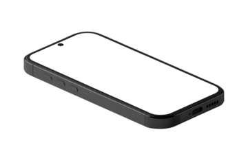 Mockup smart phone isolated Transparent screen and PNG High quality Image for Infographic Business web site design app