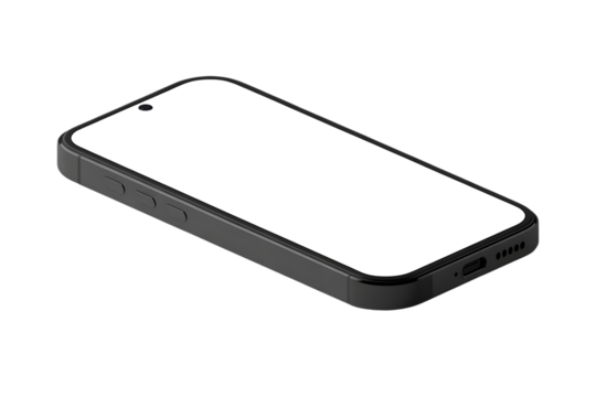 Mockup smart phone isolated Transparent screen and PNG High quality Image for Infographic Business web site design app