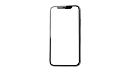 Modern smartphone isolated on transparent background