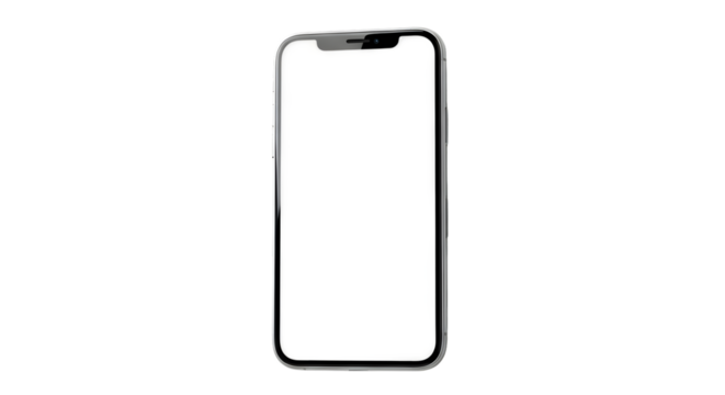 Modern smartphone isolated on transparent background