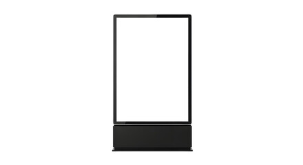 Blank digital billboard isolated on transparent background