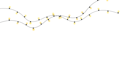 String light decoration on black