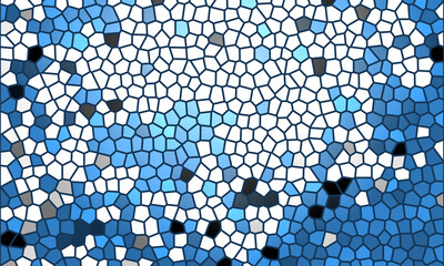 Abstract Blue Mosaic Stained Glass Pattern Background Texture