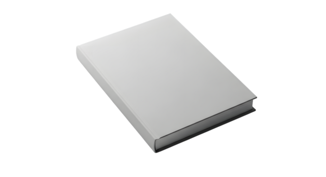 Blank book isolated on transparent background