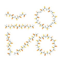 Yellow Christmas lights strings