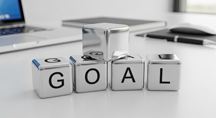 Goal setting for success in business and personal development concept