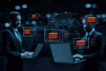 A luminous operations center where interaction leads compliance as partnership refines logistics and networking to boost consistent profit through ongoing collaboration