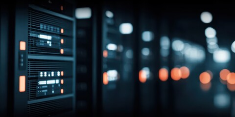 Fototapeta premium To ensure smooth operation, the database is monitored while the server handles computing loads, and programming test sequences run during the event
