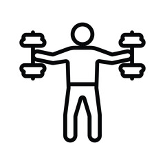 Dumbbell fly exercise icon