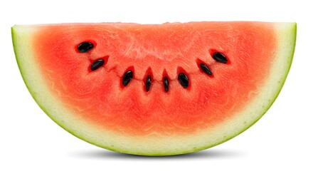 Isolated slice of juicy fruit, fresh summer treat, healthy snack, refreshing food, ripe and delicious melon