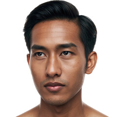 Fototapeta premium Close up Portrait of a Young Man With Glitter on His Face and Hair Against a Black Background Subtle Lighting and Sparkle Effect