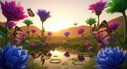 Butterfly Nature Background