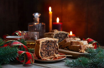 Traditional Scottish Hogmanay Homemade Black Bun