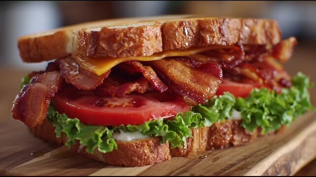 Classic Blt Sandwich With Crispy Bacon