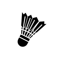 Badminton Shuttlecock Icon – Sports Silhouette Vector