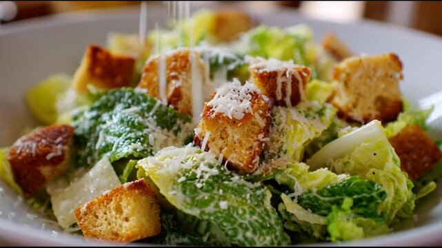 Fresh Ceasar Salad With Crunchy Croutons