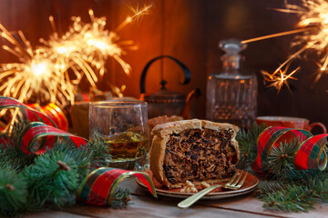 Traditional Scottish Hogmanay Homemade Black Bun