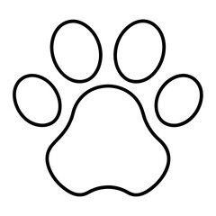 Dog and Cat Paw Print Flat Icon for Animal Apps and Websites