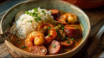Shrimp Gumbo With Andouille Sausage