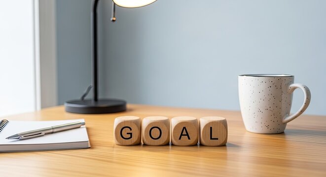 Setting goals and achieving success with determination and inspiration concept
