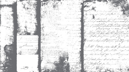 Faded grey grunge texture overlay of handwritten script text on aged paper with distressed marks and smudges
