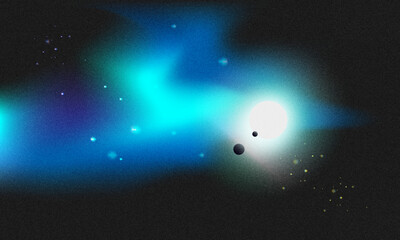 space theme abstract grainy gradient background