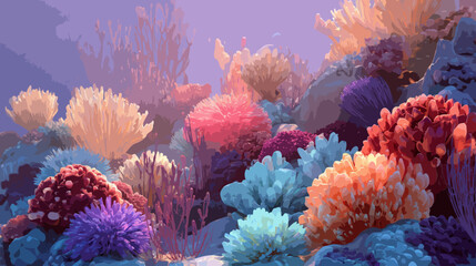 Stylized coral reef