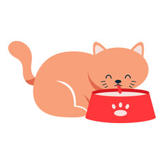 This fat cat drink e milk illustration is suitable for Christmas Cat.