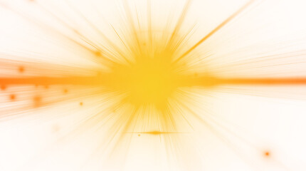 Vibrant yellow glowing light explosion effect with radiant burst. Perfect for adding dramatic impact to designs. Premium PNG file with transparent background for easy blending and layering.