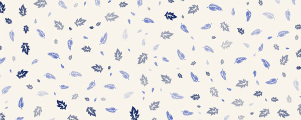 Seamless pattern with dark blue, black polka dot, random dots, spots, drops on a light background. Vector hand drawn sketch shape. Creative texture tiny, snowflakes, circles, leaflets