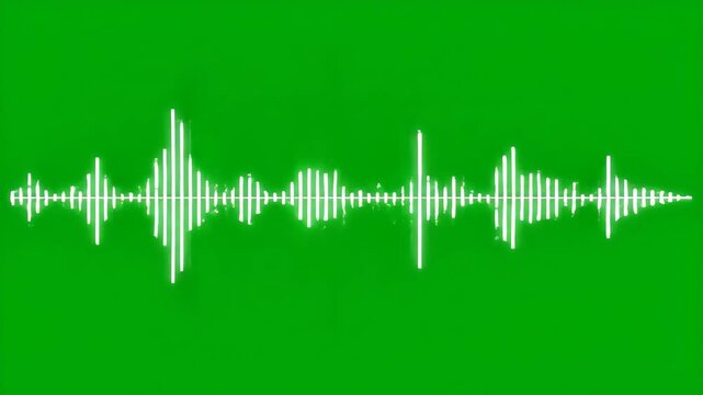 Audio Waveform Visualizations on Green Screen Backgrounds for Sound Design.