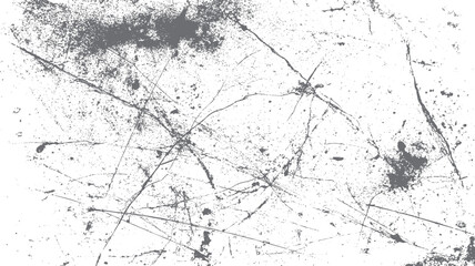Textured grey distressed grunge background with scratches and speckles on white surface vector