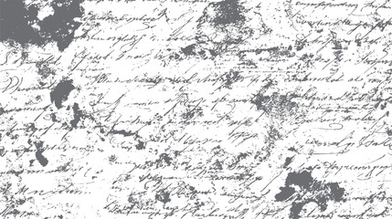 Textured grey grunge overlay of illegible handwritten script on a white background handwriting