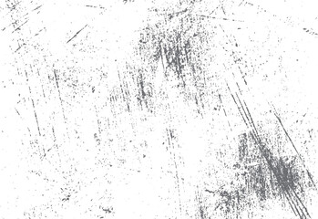 White background with distressed grey grunge texture and scratches for overlay effects vector