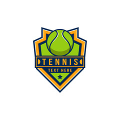 tennis badge logo design