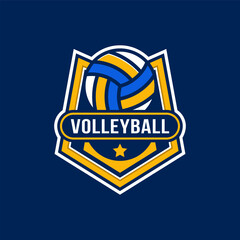 volleyball logo badge template