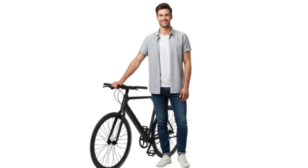 young man on a bicycle